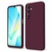 oakxco for Samsung Galaxy A16 5G Case Silicone Thin Slim Grip Soft Rubber Gel Protective Phone Case for Women Matte Plain Solid Color Aesthetic Cute Girly Case with Camera Cover Burgundy Fall