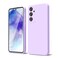 oakxco for Samsung Galaxy A55 5G Phone Case Liquid Silicone Cute Thin Slim Grip Soft Rubber Gel for Women Men Smooth Matte TPU Plain Solid Color Girly Simple Case with Camera Cover Purple Lavender
