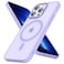 oakxco Magnetic Case for iPhone 13 Pro Max Phone Case Compatible with Magsafe Slim Thin Clear Hard Shell Plastic Silicone Rubber Transparent Cute Mag Safe Cover for Women Girls Purple Lavender