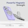 oakxco Magnetic Case for iPhone 13 Pro Max Phone Case Compatible with Magsafe Slim Thin Clear Hard Shell Plastic Silicone Rubber Transparent Cute Mag Safe Cover for Women Girls Purple Lavender