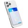 oakxco Phone Wallet Stick On Secure Phone Card Holder Silicone Adhesive Pocket Sleeve ID Credit Card Slim Thin Card Case for Men Women Cute Compatible with Apple iPhone Samsung Pixel Clear