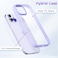 oakxco Thin Slim Clear case for iPhone 12 Mini Transparent Hybrid Hard Shell Plastic Soft Silicone Rubber Bumper NonYellow Acrylic Protective Lightweight Cover for Women Purple Lavender