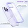oakxco Oakxco Thin Slim Clear case for iPhone 16 Pro Max Transparent Hybrid Hard Shell Plastic Soft Silicone Rubber Bumper NonYellow Acrylic Protective Lightweight Cover for Women Purple Lavender Lila