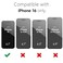 oakxco Thin Slim Clear case for iPhone 16 Transparent Hybrid Hard Shell Plastic Soft Silicone Rubber Bumper NonYellow Acrylic Protective Lightweight Cover for Women Black
