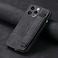 Omio Designed for iPhone 13 Pro Leather Case with Stand Strap Wrist Strap Leather Back Cover Hard PC Shockproof Finger Grip Case for Men Women Girls Black