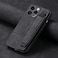 Omio Designed for iPhone 15 Pro Max Leather Case with Stand Strap Wrist Strap Leather Back Cover Hard PC Shockproof Finger Grip Case for Men Women Girls Black