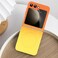 Omio Magnetic Silicone Case for Samsung Galaxy Z Flip 6 Compatible with MagSafe Luxury Gradient Design Soft Liquid Silicone with Camera Lens Protector Shockproof Cover for Women Men OrangeYellow