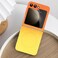 Omio Magnetic Silicone Case for Samsung Galaxy Z Flip 6 Compatible with MagSafe Luxury Gradient Design Soft Liquid Silicone with Camera Lens Protector Shockproof Cover for Women Men OrangeYellow