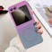 Omio Magnetic Silicone Case for Samsung Galaxy Z Flip 6 Compatible with MagSafe Luxury Gradient Design Soft Liquid Silicone with Camera Lens Protector Shockproof Cover for Women Men PurpleGray