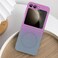 Omio Magnetic Silicone Case for Samsung Galaxy Z Flip 6 Compatible with MagSafe Luxury Gradient Design Soft Liquid Silicone with Camera Lens Protector Shockproof Cover for Women Men PurpleGray