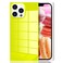 Omorro Compatible with iPhone 14 Pro Case Neon Rectangle for Women Bright Fluorescence Luxury Designer Flexible Soft Slim Rubber Bumper Edge Protective Girly Phone Case Green