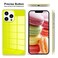 Omorro Compatible with iPhone 14 Pro Case Neon Rectangle for Women Bright Fluorescence Luxury Designer Flexible Soft Slim Rubber Bumper Edge Protective Girly Phone Case Green