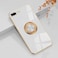 Omorro for iPhone 8 PlusiPhone 7 Plus Case for Women Ring Holder 360 TPU Rotation Kickstand Rings Cases with Stand Glitter Plating Rose Gold Slim Sleek Luxury Case Girly White