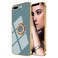 Omorro for iPhone 8 PlusiPhone 7 Plus Case for Women Ring Holder 360 TPU Rotation Kickstand Rings Cases with Stand Glitter Plating Rose Gold Work with Magnetic Mount Slim Sleek Luxury Case Girly
