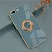 Omorro for iPhone 8 PlusiPhone 7 Plus Case for Women Ring Holder 360 TPU Rotation Kickstand Rings Cases with Stand Glitter Plating Rose Gold Work with Magnetic Mount Slim Sleek Luxury Case Girly