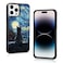 Onemiliayears Black Cute Cat 14 Pro Max Case 67 Inch Van Gogh Cute Cat Case NonSlip Pattern Design and Shock Absorption Soft Silica Gel Frame Support Black Case for Teen Girls and Sisters