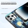 Onemiliayears Black Cute Cat 14 Pro Max Case 67 Inch Van Gogh Cute Cat Case NonSlip Pattern Design and Shock Absorption Soft Silica Gel Frame Support Black Case for Teen Girls and Sisters