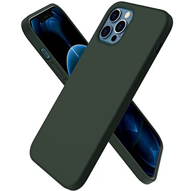 ORNARTO Compatible with iPhone 12 Case Compatible with iPhone 12 Pro Case Slim Liquid Silicone 3 Layers Full Covered Soft Gel Rubber Phone Case Cover 61 inchCyprus Green