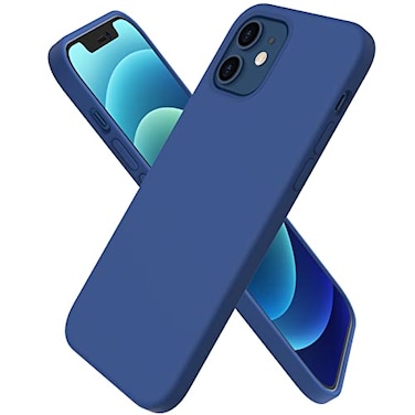 ORNARTO Compatible with iPhone 12 Case Compatible with iPhone 12 Pro Case Slim Liquid Silicone 3 Layers Full Covered Soft Gel Rubber Phone Case Cover 61 inchRoyal Blue