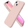ORNARTO Compatible with iPhone 13 Case 61 Slim Liquid Silicone 3 Layers Full Covered Soft Gel Rubber Phone Case Protective Cover 61 InchSand Chalk Pink