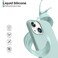 ORNARTO Compatible with iPhone 13 Mini Case Slim Liquid Silicone 3 Layers Full Covered Soft Gel Rubber with Microfiber Case Cover 54 inchMint Green