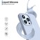ORNARTO Compatible with iPhone 13 Pro Case 61 Slim Liquid Silicone 3 Layers Full Covered Soft Gel Rubber Case Cover 61 inchSierra Blue