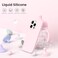 ORNARTO Compatible with iPhone 15 Pro Case 61 Liquid Silicone 3 Layers Full Covered Soft Gel Rubber Cover Shockproof Protective Slim Phone Case with AntiScratch Microfiber LiningChalk Pink