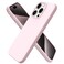 ORNARTO Compatible with iPhone 15 Pro Case 61 Liquid Silicone 3 Layers Full Covered Soft Gel Rubber Cover Shockproof Protective Slim Phone Case with AntiScratch Microfiber LiningChalk Pink