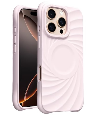 ORNARTO Vortuxe for iPhone 16 Pro Max Case 69 2X MILSTD Drop Protection Compatible with MagSafe Sleek Aesthetic Liquid Silicone Phone Cover Pale Rose Quartz