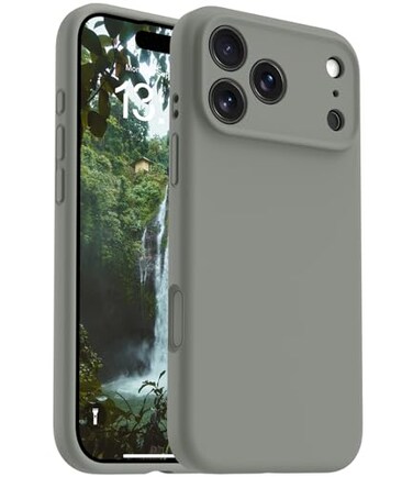 OTOFLY Magnetic for iPhone 17 Pro Max CaseCompatible with MagsafeClassic Liquid Silicone Mobile Phone CaseIntegrated Camera Control ButtonAntiScratch Microfiber Lining Calke Green
