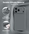 OTOFLY Magnetic for iPhone 17 Pro Max CaseCompatible with MagsafeClassic Liquid Silicone Mobile Phone CaseIntegrated Camera Control ButtonAntiScratch Microfiber Lining Charcoal Gray