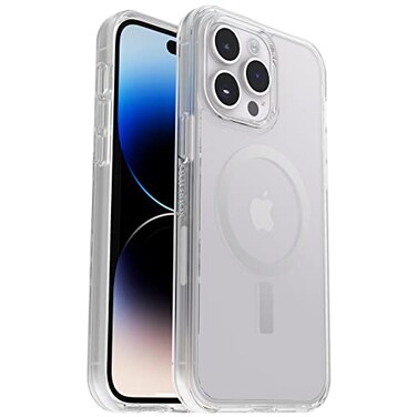 OtterBox iPhone 14 Pro Max ONLY Symmetry Series Case Clear UltraSleek Snaps to MagSafe Raised Edges Protect Camera Screen