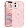 Pepmune for iPhone 1212 Pro Case Curly Wavy Frame Translucent Matte Clear Hard Back Cover for Women Men Compatible with Magsafe Shockproof Stylish TPU Bumper Phone Case for iPhone 12 Pro12 Pink