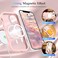 Pepmune for iPhone 1212 Pro Case Curly Wavy Frame Translucent Matte Clear Hard Back Cover for Women Men Compatible with Magsafe Shockproof Stylish TPU Bumper Phone Case for iPhone 12 Pro12 Pink