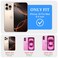 Pepmune for iPhone 16 Pro Max Case Curly Wavy Frame Hard Translucent Matte Clear Back Cover for Women Men Compatible with Magsafe Shockproof TPU Bumper Phone Case for iPhone 16 Pro Max Hot Pink