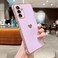 phylla Compatible with Samsung Galaxy A14 5g 66 Phone Case Luxury Plating Cute Love Heart Cover Camera Protection Soft Silicone Shockproof Bumper with Side Elegant Love Pattern Purple