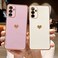 phylla Compatible with Samsung Galaxy A14 5g 66 Phone Case Luxury Plating Cute Love Heart Cover Camera Protection Soft Silicone Shockproof Bumper with Side Elegant Love Pattern Purple