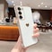 phylla Design for Samsung Galaxy S23 Plus 5g 66 Phone CaseLuxuxry Plating Edge Cute Love Heart Cover for Women Camera Protector Soft Silicone Shockproof Bumper for Galaxy S23 Case White