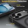 PinLiSheng Magnetic for iPhone 17 Pro Case with 1 Screen Protector MilGrade Drop Protection Compatible with Magsafe Shockproof Slim Translucent Matte Protective Phone Case Black