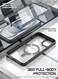 Poetic Guardian MagPro Case for iPhone 15 Plus 67 InchCompatible with MagSafe20 FT MilGrade Drop Tested FullBody Shockproof Rugged Clear Cover with Builtin Screen Protector BlackClear