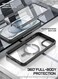 Poetic Guardian MagPro Case for iPhone 15 Plus 67 InchCompatible with MagSafe20 FT MilGrade Drop Tested FullBody Shockproof Rugged Clear Cover with Builtin Screen Protector BlackClear