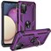 PUSHIMEI Galaxy A03S Case Military Grade 16ft Drop Tested with HD Screen Protector Magnetic Ring Holder Kickstand Purple
