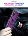 PUSHIMEI Galaxy A03S Case Military Grade 16ft Drop Tested with HD Screen Protector Magnetic Ring Holder Kickstand Purple