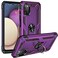 PUSHIMEI Galaxy A03S Case Military Grade 16ft Drop Tested with HD Screen Protector Magnetic Ring Holder Kickstand Purple