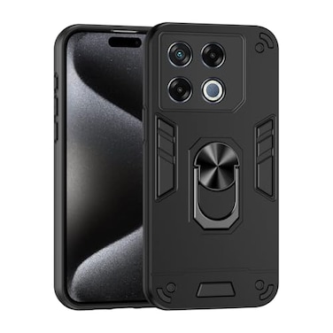 Pzwoxukhov Compatible with Infinix GT 20 Pro CaseCompatible with Infinix GT 20 Pro Builtin Bracket Car Magnetic Shockproof and AntiDrop Phone Case Cover Black