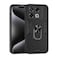 Pzwoxukhov Compatible with Infinix GT 20 Pro CaseCompatible with Infinix GT 20 Pro Builtin Bracket Car Magnetic Shockproof and AntiDrop Phone Case Cover Black