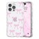 QLTYPRI Bow Case for iPhone 12 Pro Cute Ribbon Bows Wavy Curly Frame Clear Phone Case for Girls Women Aesthetic Bowknot Transparent Soft Silicone TPU Bumper Shockproof Protective Cover Pink