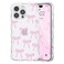 QLTYPRI Bow Case for iPhone 12 Pro Cute Ribbon Bows Wavy Curly Frame Clear Phone Case for Girls Women Aesthetic Bowknot Transparent Soft Silicone TPU Bumper Shockproof Protective Cover Pink
