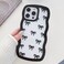 QLTYPRI Bow Case for iPhone 12iPhone 12 Pro Clear Cute Ribbon Bow Phone Case Curly Wavy Aesthetic Phone Case Slim Soft Transparent Shockproof Protective Cover for Women Girls Black