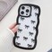 QLTYPRI Bow Case for iPhone 12iPhone 12 Pro Clear Cute Ribbon Bow Phone Case Curly Wavy Aesthetic Phone Case Slim Soft Transparent Shockproof Protective Cover for Women Girls Black